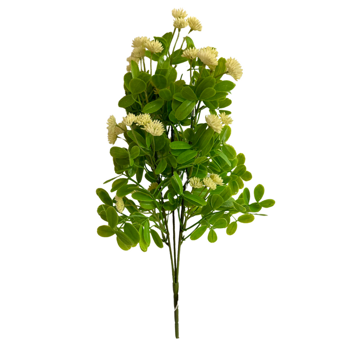 19" Cream Clover Flower Bush 2285155CR