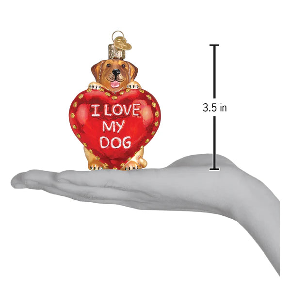 I Love My Dog 30052 Old World Christmas Ornament