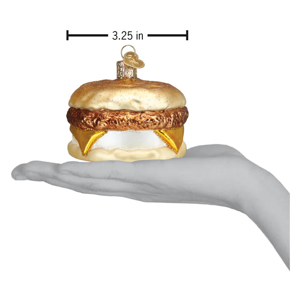 Breakfast Sandwich Old World Christmas Ornament 32620