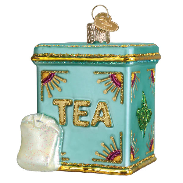 Tea Tin Old World Christmas Ornament 32654