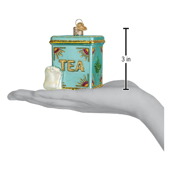 Tea Tin Old World Christmas Ornament 32654