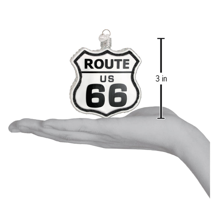 Historic Route 66 Road Sign Old World Christmas Ornament 36136