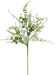 This 27-inch arrangement, known as the 27" Mixed Daisy Spray Cream 40017-CR, is composed of delicate cream-colored daisies adorned with small blossoms and green leaves on long stems.