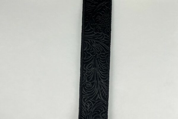 1.5" by 10 Yard Black Flower Embossed Ribbon 42466-09-21