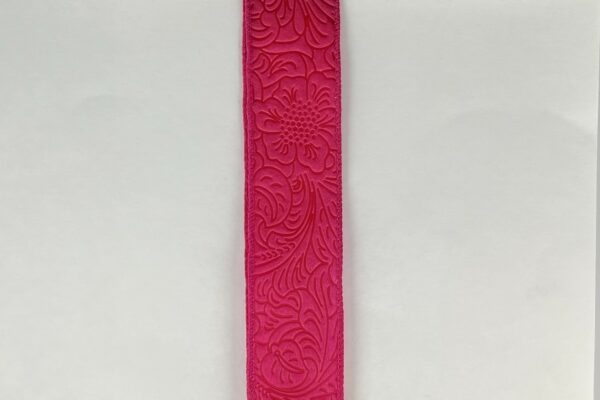 1.5" by 10 Yard Fuchsia Flower Embossed Ribbon 42466-09-28