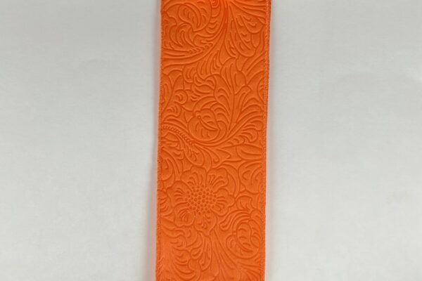 2.5" by 10 Yard Orange Flower Embossed Ribbon 42466-40-19