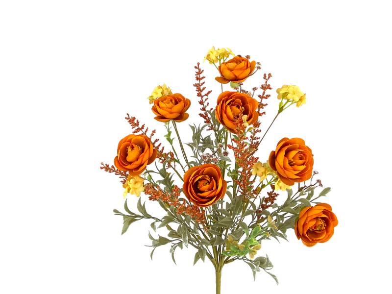 21" Orange Ranunculus Filler Bush 56880OR