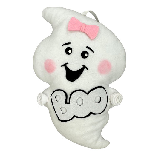 white plush ghost halloween decoration