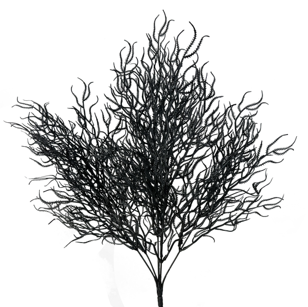 25" Black Cottonil Seaweed Bush with 5 Stems 57097BK