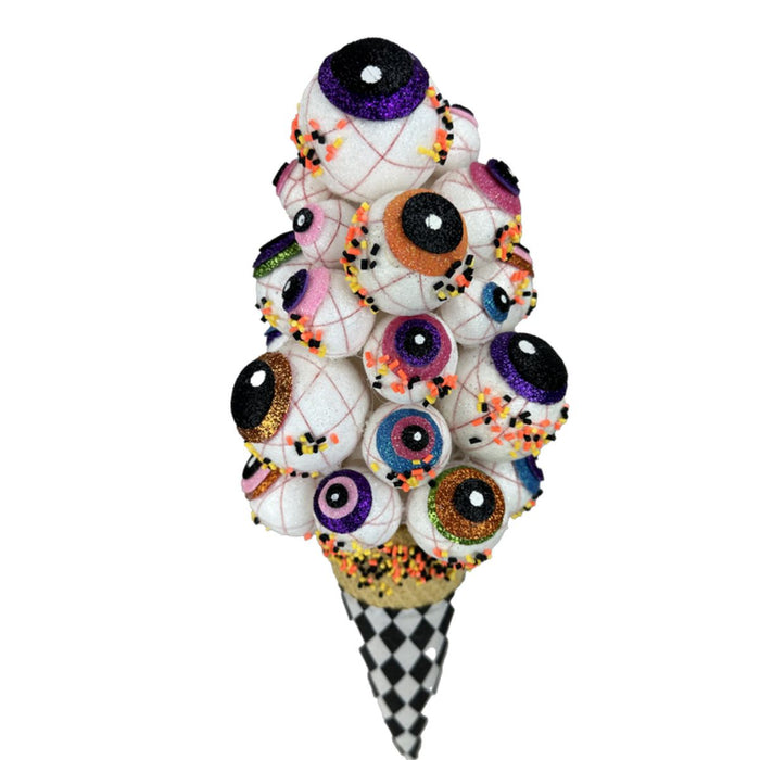 eyeball ice cream cone halloween pick