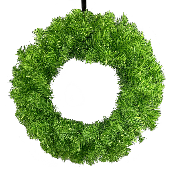 24" Green Tinsel Wreath 57197WR24