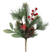 iced pine pomegranate pinecone pick red berries