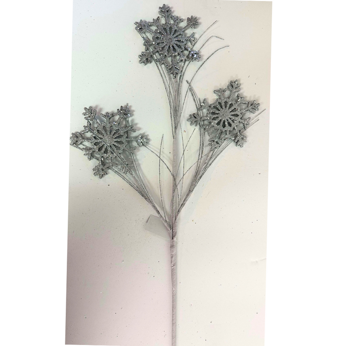 31"  Silver Snowflake Spray 64494-Silver