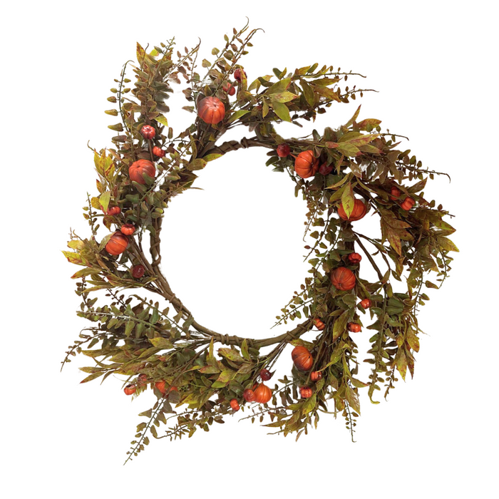 20" Mixed Mini Pumpkin Wreath 64583