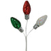 green red white christmas light bulb sequin spray