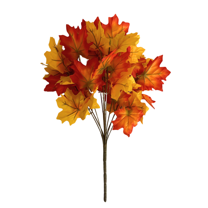 16" Maple Leaf Bush with 11 Stems 80532-Gold