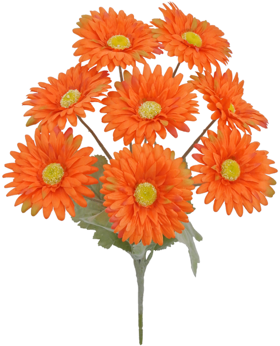 17" Gerbera Bush Orange 8 Stems 82495-OR