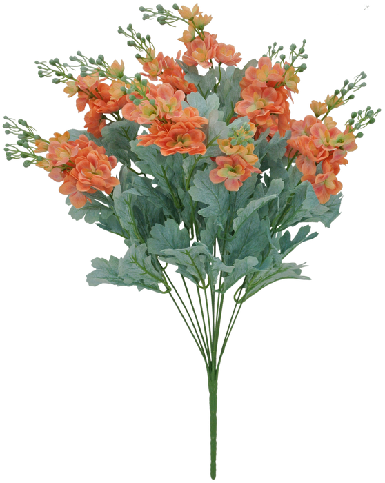 24" Delphinium Bush Orange 12 Stems 84296-OR