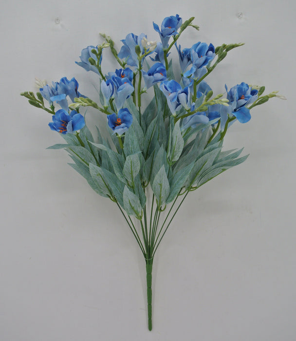 24" Freesia Bush Blue 12 Stems 84300-BL