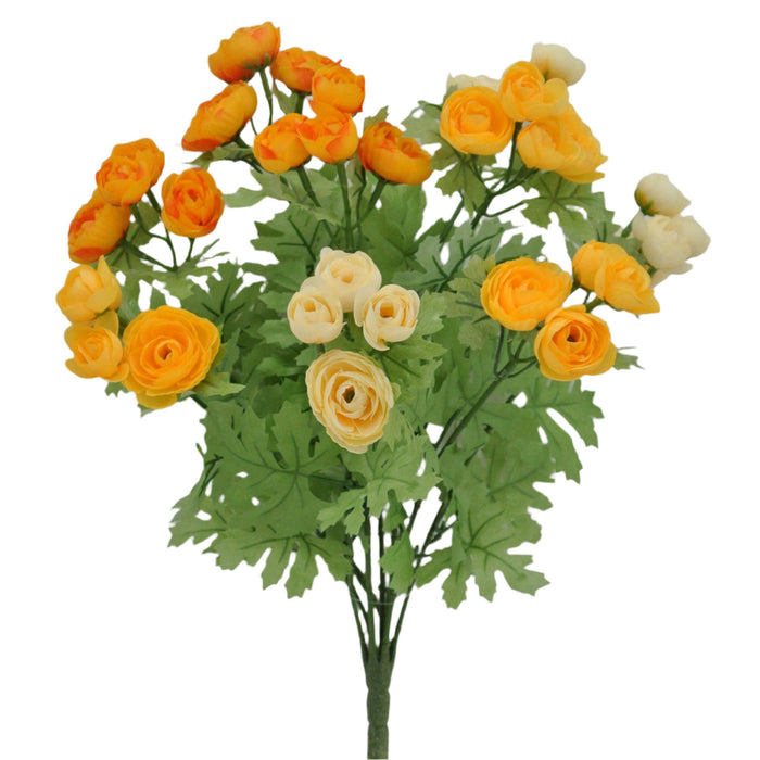 yellow beige ranunculus bush