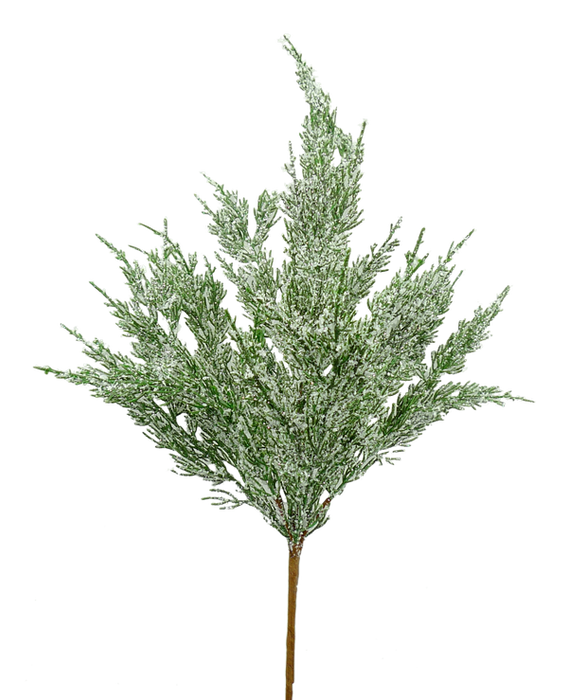 22" Green and White Snowy Cedar Pine Bush 84923SNOW