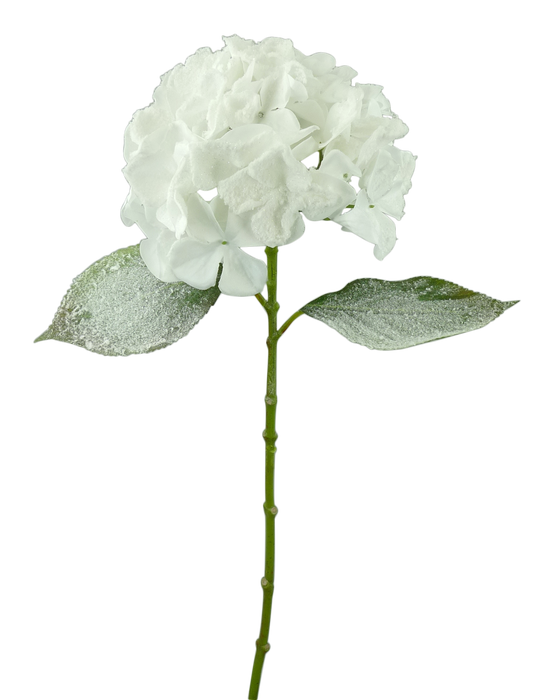 29" White Snowy Hydrangea Stem 85018SNOW