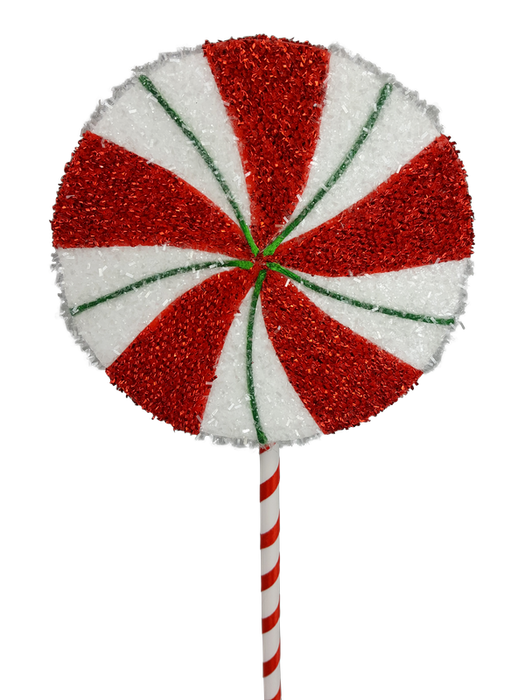 1" by 6" by 21" Red and White Lollipop Spray 85130SP21