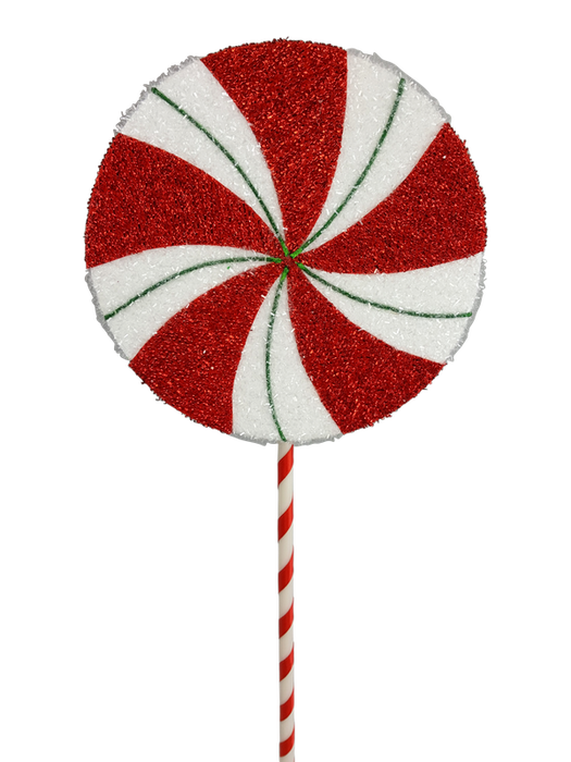 1.5" by9" by 28" Red and White Foam Peppermint Lollipop 85130SP28