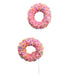 pink donut with sprinkles pick