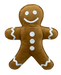 Introducing the 12" Brown Plush Gingerbread Man 85627BN, featuring a delightful design with white icing details, a cheerful smile, bright eyes, charming buttons, and playful zigzag patterns on its arms and legs.