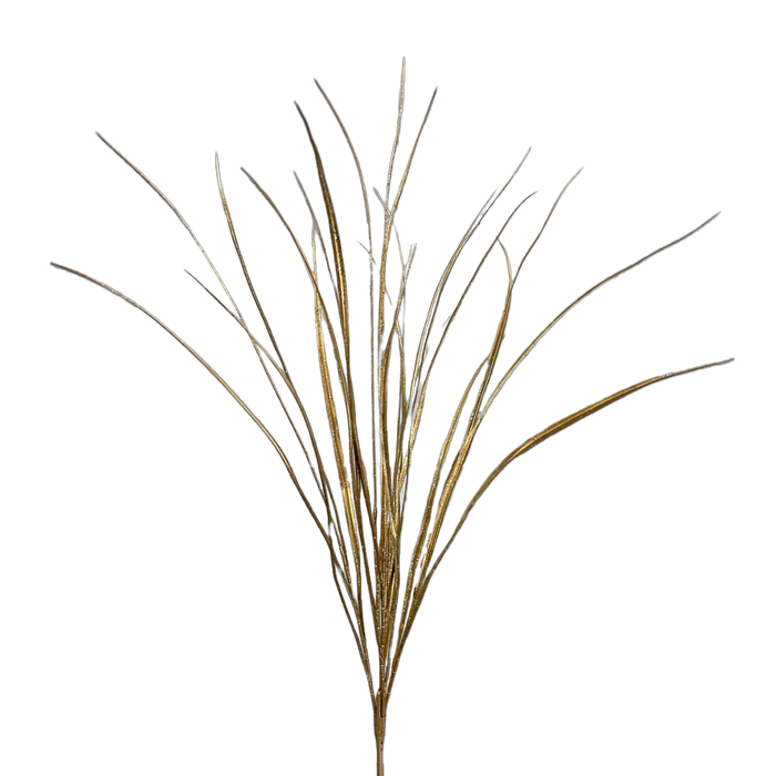 32" Metallic Sword Grass Bush with 5 Stems Gold 85862GD