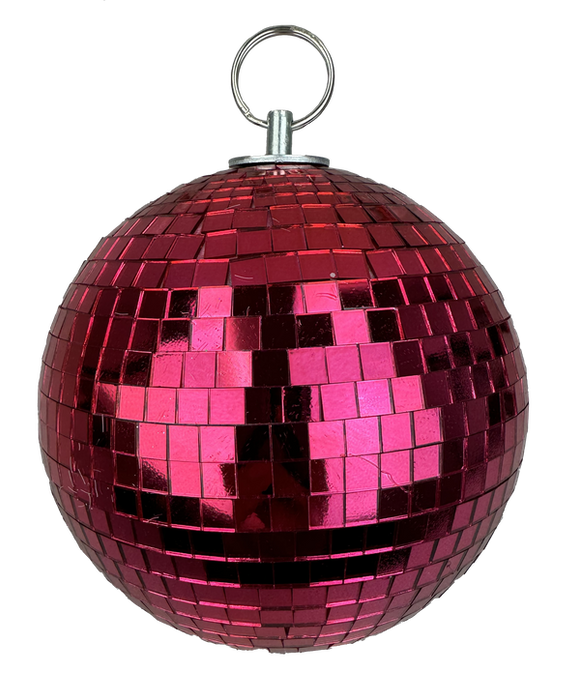 6" Hot Pink Diameter Disco Ball Ornament 85961BT