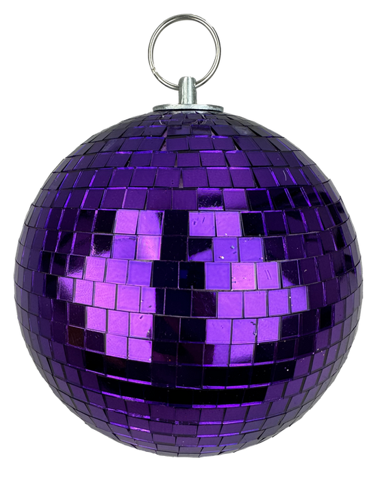 6" Purple Diameter Disco Ball Ornament 85961PU