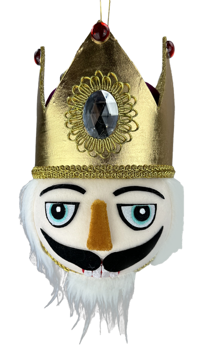 10" by 7" Hot Pink Nutcracker King Head  Ornament 85990BT