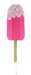 The 21" by 4" by 1.5" Pink Sprinkle Popsicle Spray, product code 86105PK, is a captivating glittery pink popsicle with a white icing top and vibrant sprinkles, beautifully mounted on a gold stick.