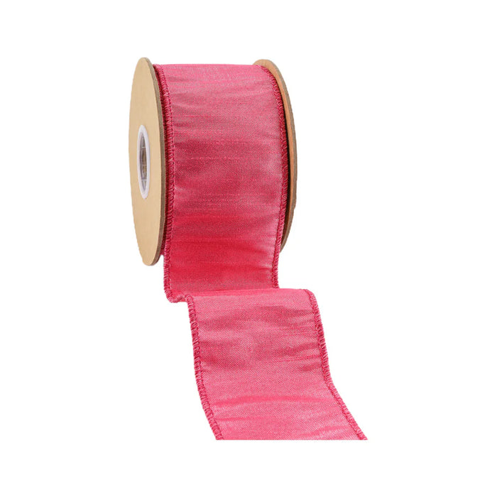 2.5" Azalea Metallic Dupioni Ribbon 9101W-187-63E