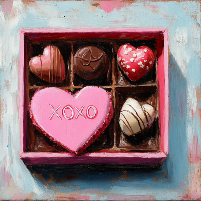 10" x 10" Box of Valentine Chocolates Sign TTE-128