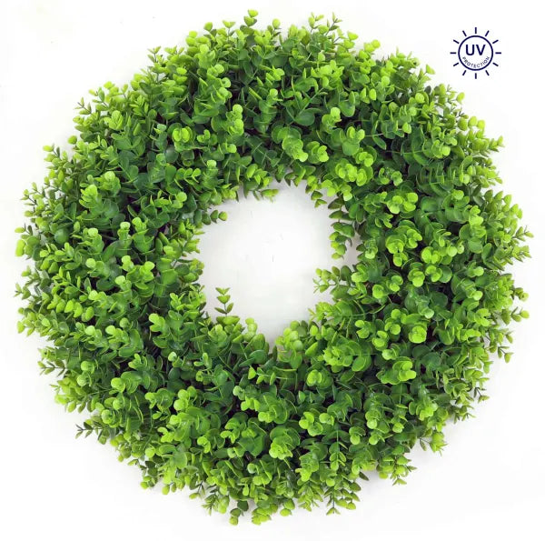 24" Artificial Eucalyptus Wreath UV Protected E6623212-24