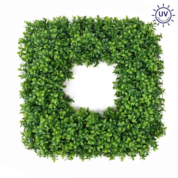 20" Square Artificial Boxwood Wreath UV Protected E6624802-20