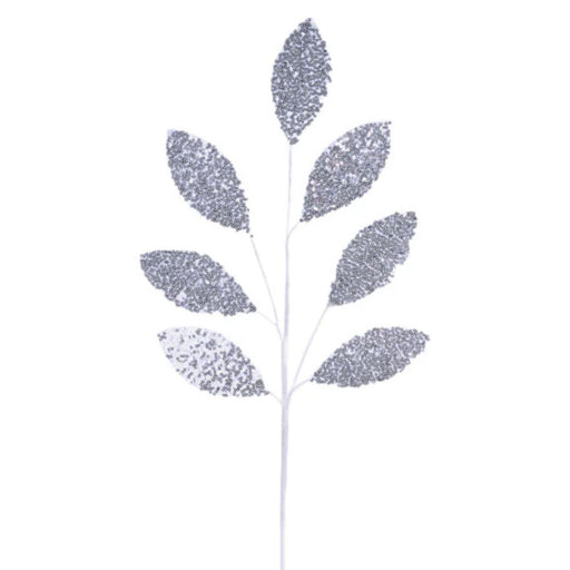 FH814427-whote-silver-sequin-leaf-spray