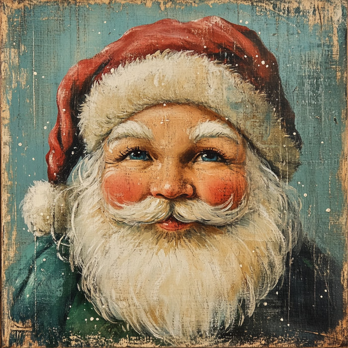 10" x 10" Vintage Classic Santa Sign TTE-032