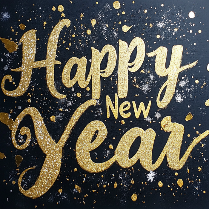 10" x 10" Happy New Year Sign TTE-117