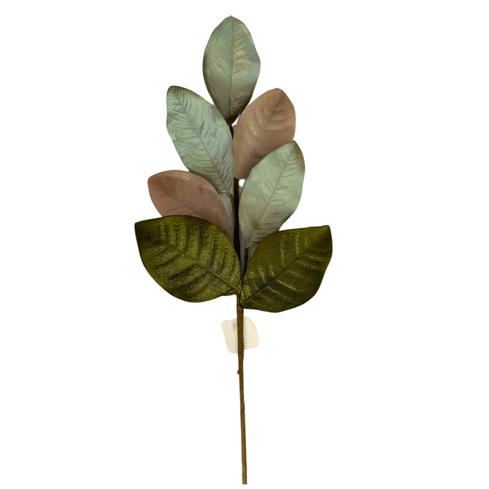 23" Metallic Magnolia Leaves Spray ISB63580