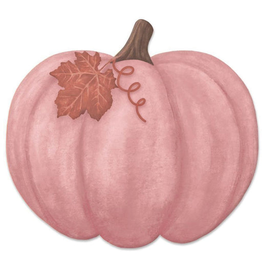 pink metal pumpkin sign