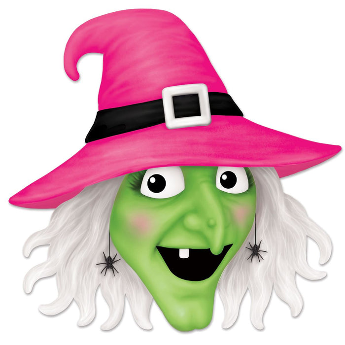 MD1380A4-witch-head-pink-hat-green-face-sign