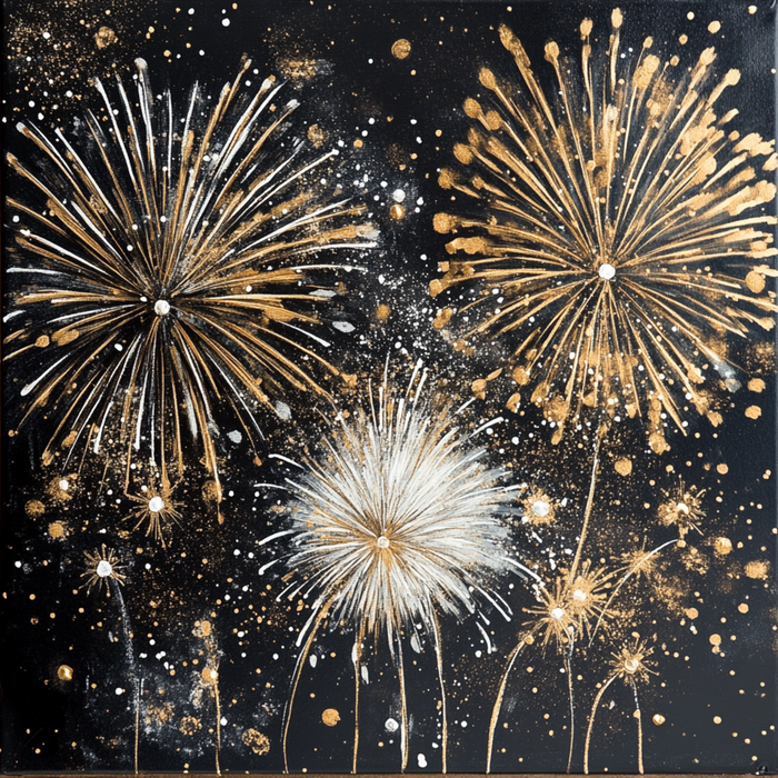 10" x 10" New Years Eve Fireworks Sign TTE-118