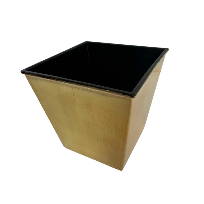 5" Christmas Gold Square Plastic Pot P0220XGLD