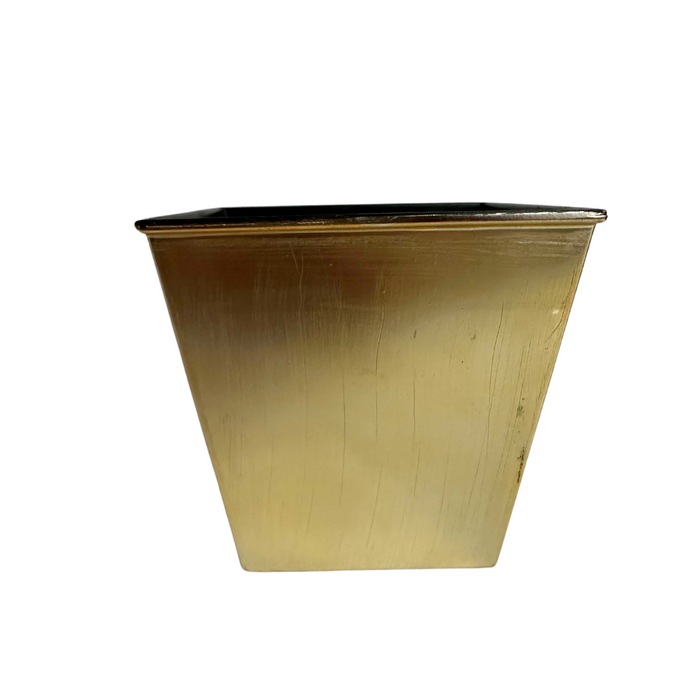 5" Christmas Gold Square Plastic Pot P0220XGLD