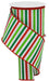 A spool of 4" X 10Yd ribbon, named 4" X 10Yd White/Red/Emerald/Lime Horizontal Stripe On Royal RGA1206YX, features vibrant white, red, emerald, and lime horizontal stripes. The ribbon is partially unrolled, showcasing its delightful pattern and texture.