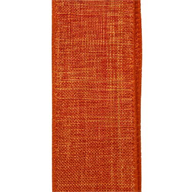 1.5"X10Y Bright Orange Poly Linen Ribbon X314809-19